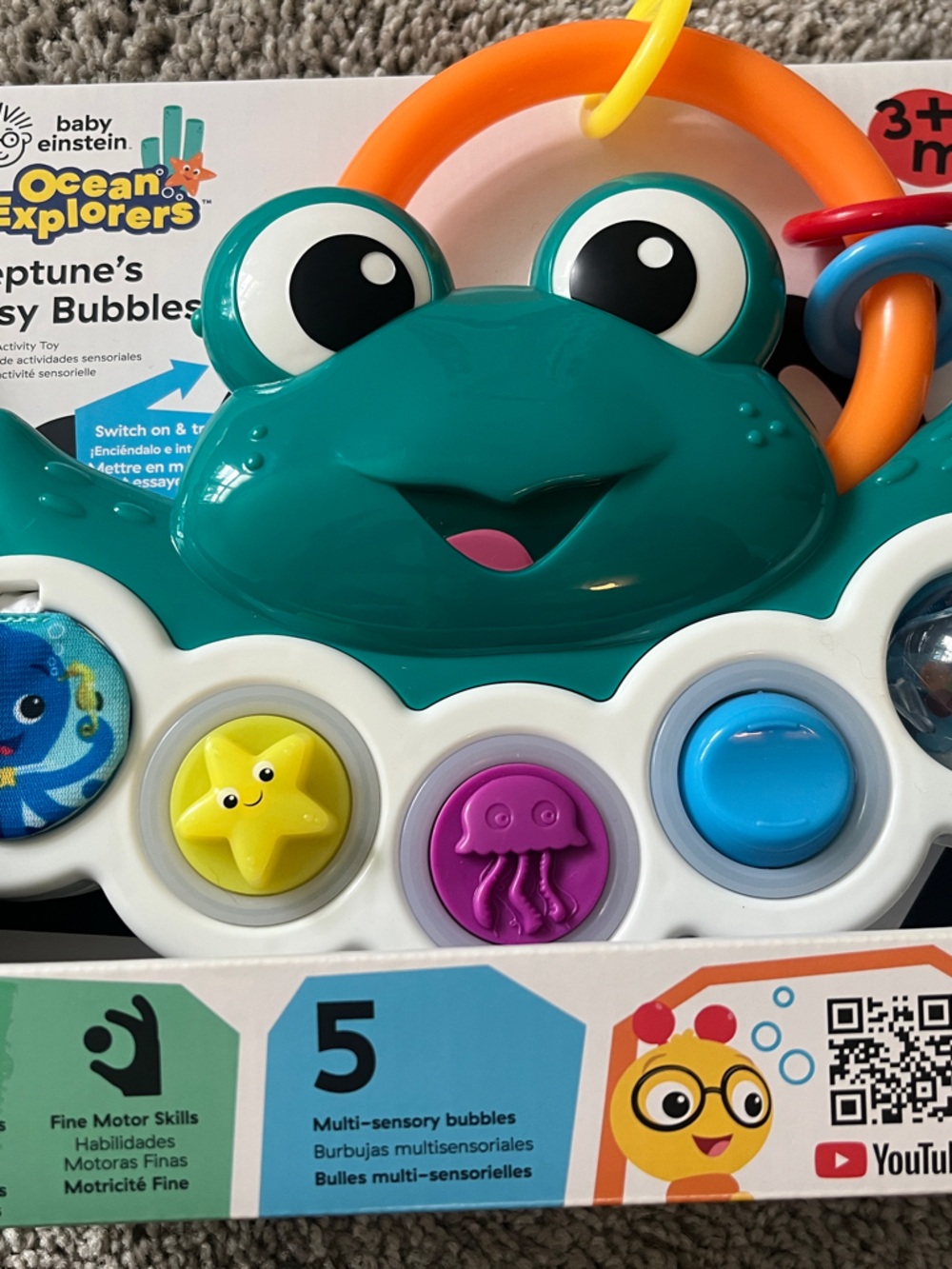 Baby Einstein Neptune Frog Activity Toy - Teal Multi-Color